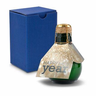 Origineller Sekt Happy New Year - Karton Blau, 125 ml 2K1358o3