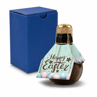 Origineller Sekt Happy Easter - Karton Blau, 125 ml 2K1358s3