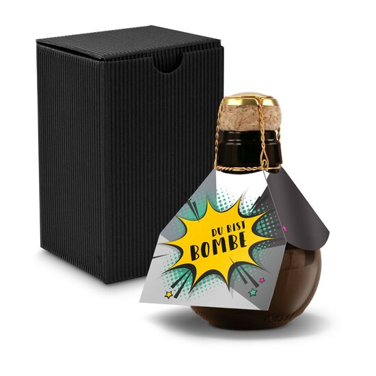Origineller Sekt Du bist Bombe- Karton Schwarz, 125 ml 2K1358v2