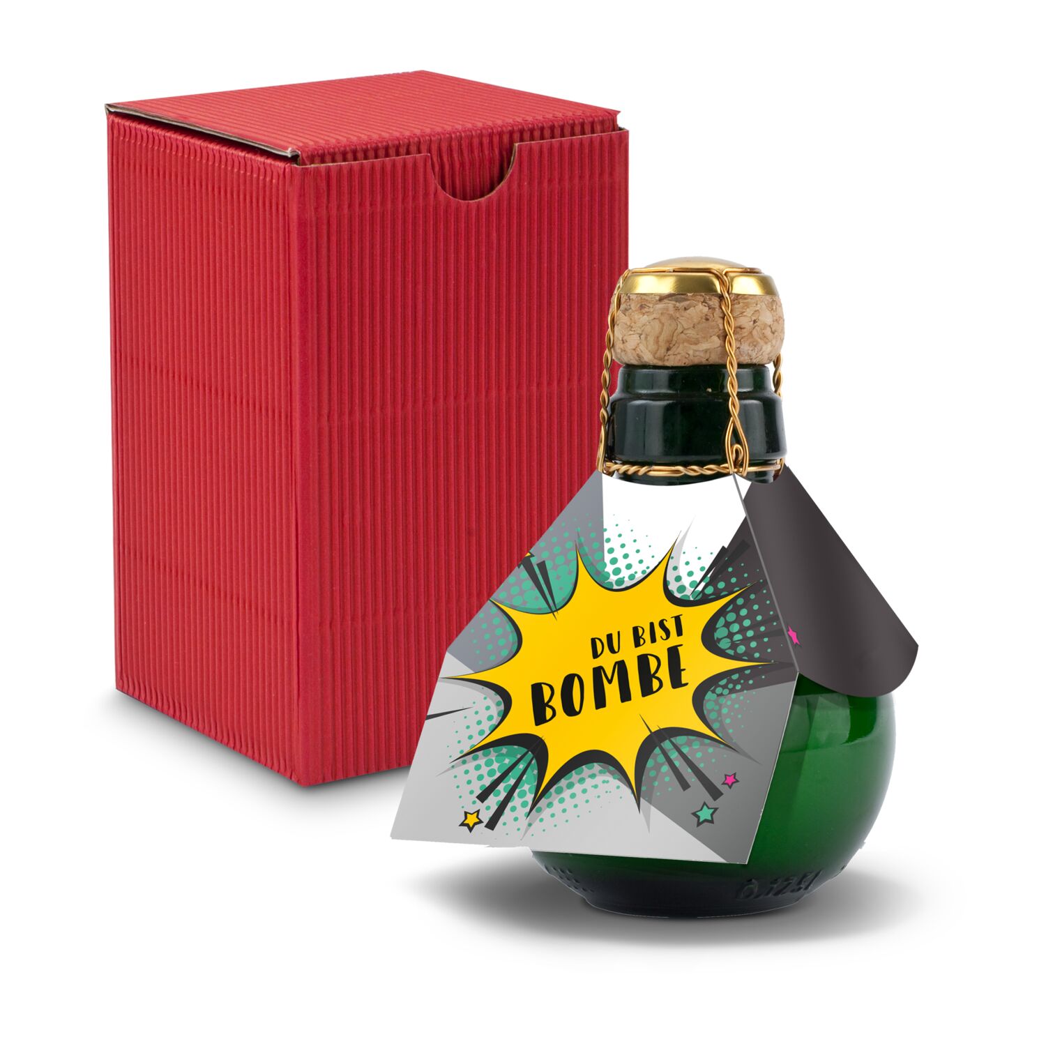 Origineller Sekt Du bist Bombe- Karton Rot, 125 ml 2K1358v4