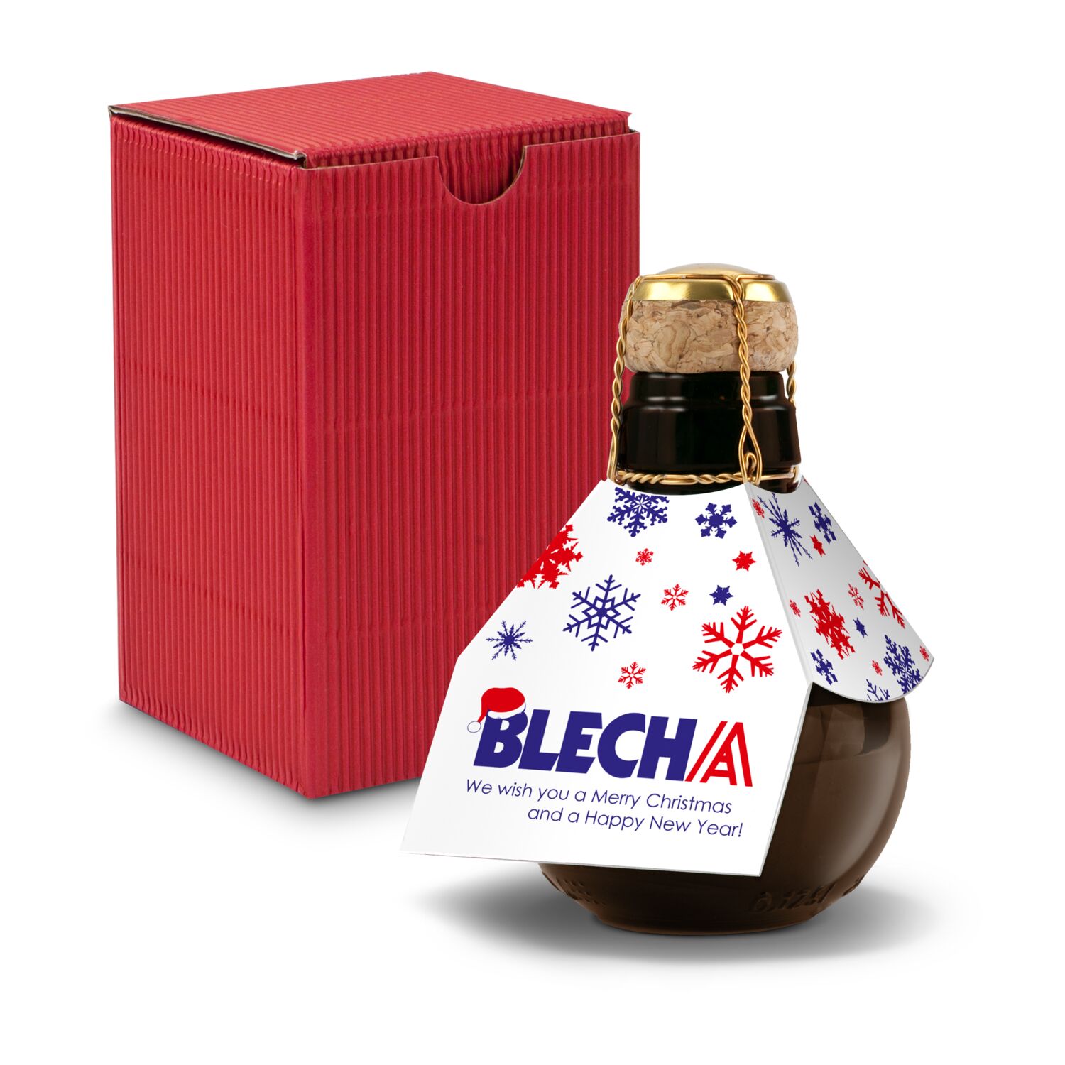 0,125 l hochwertiger Sekt brut in origineller Flasche mit individuellem Design, Alkohol 12% Vol., Inklusive Geschenkkarton