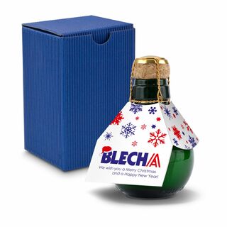 Origineller Sekt Eigendesign - Karton Blau, 125 ml 2K1358z3