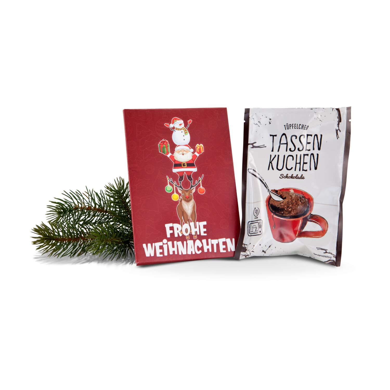 Geschenkset / Präsenteset: Frohe Weihnachten Tassenkuchen 2K1373