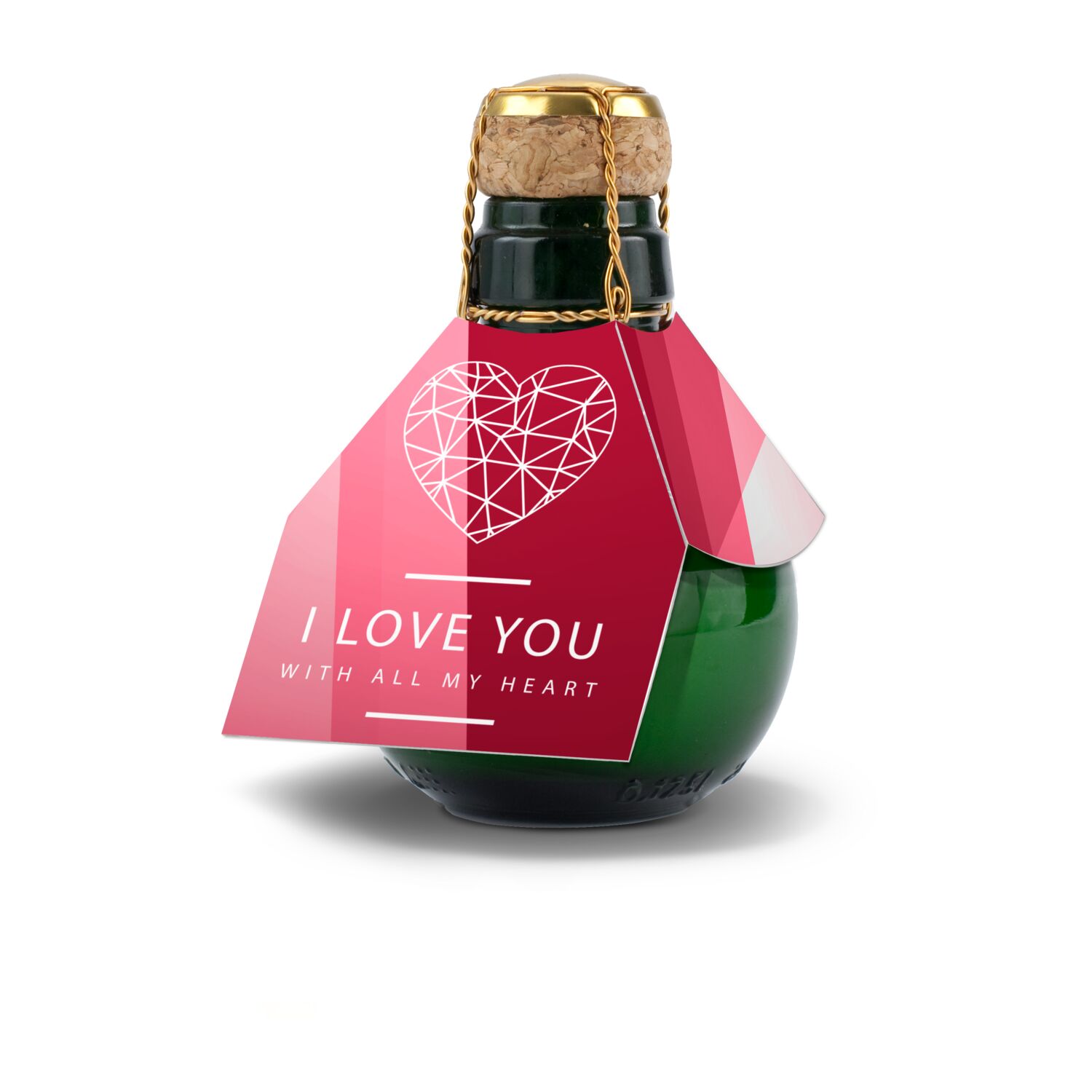Kleinste Sektflasche der Welt I love u, 125 ml 2K1540p