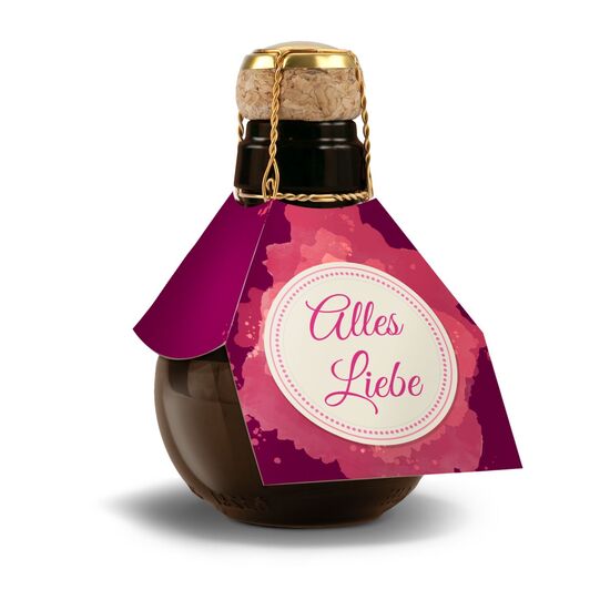 0,125 l hochwertiger Sekt brut in origineller Flasche mit Naturkork und Agraffe, Alkohol 12% Vol.