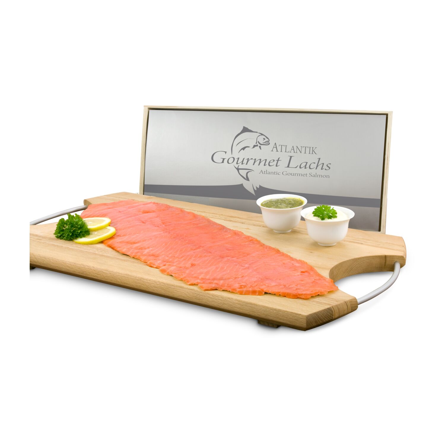Geschenkartikel / Präsentartikel: Lachs-Geschenk: Gourmet 2K1601