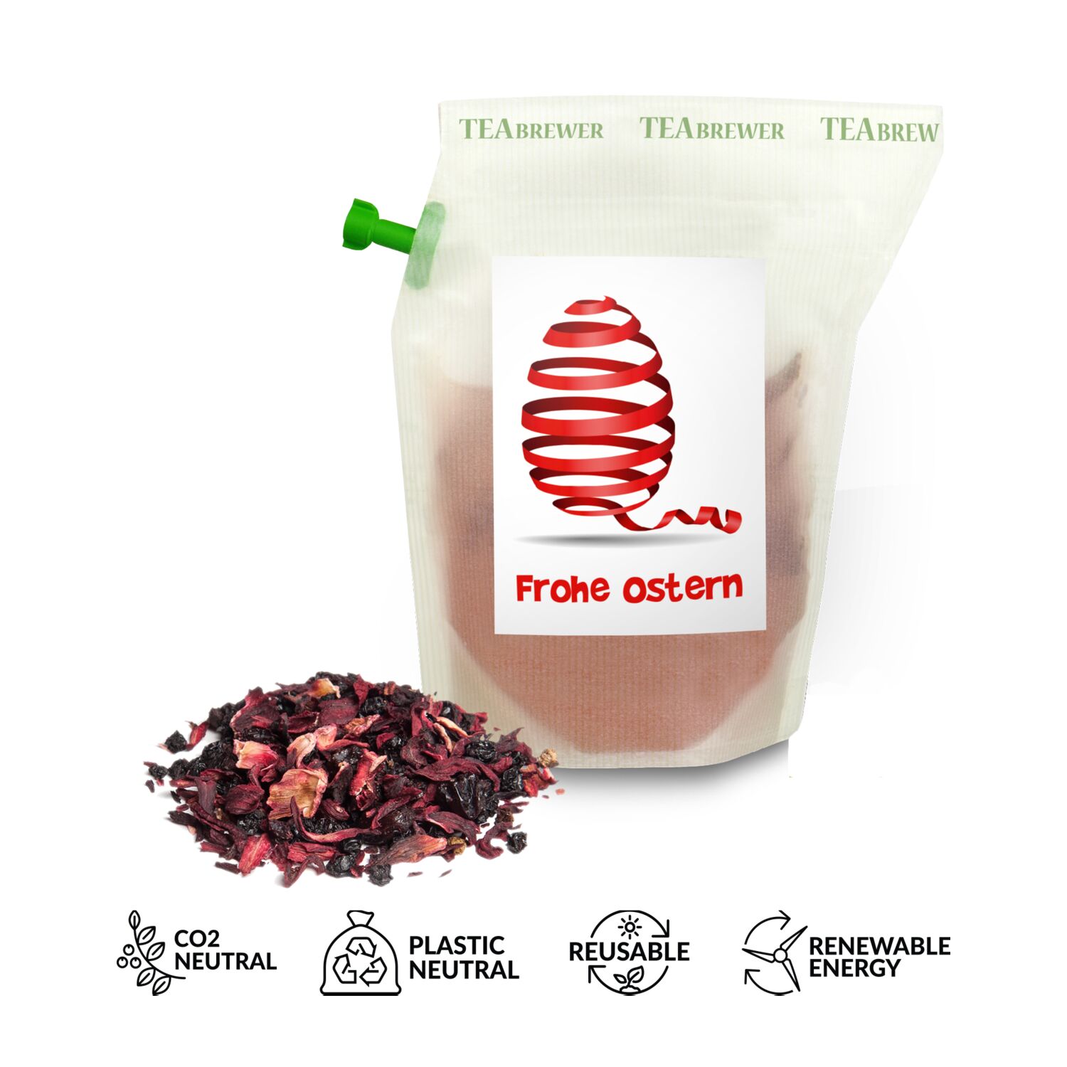 Verschenken Sie Fröhlichkeit & Genuss zu Ostern mit diesem wiederverwendbaren Brühbeutel. Heißes Wasser eingießen, ziehen lassen & genießen.