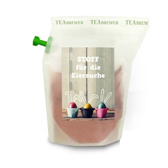 Verschenken Sie Fröhlichkeit & Genuss zu Ostern mit diesem wiederverwendbaren Brühbeutel. Heißes Wasser eingießen, ziehen lassen & genießen.