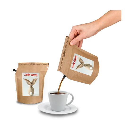 Verschenken Sie Fröhlichkeit & Genuss zu Ostern mit diesem wiederverwendbaren Brühbeutel. Heißes Wasser eingießen, ziehen lassen & genießen.