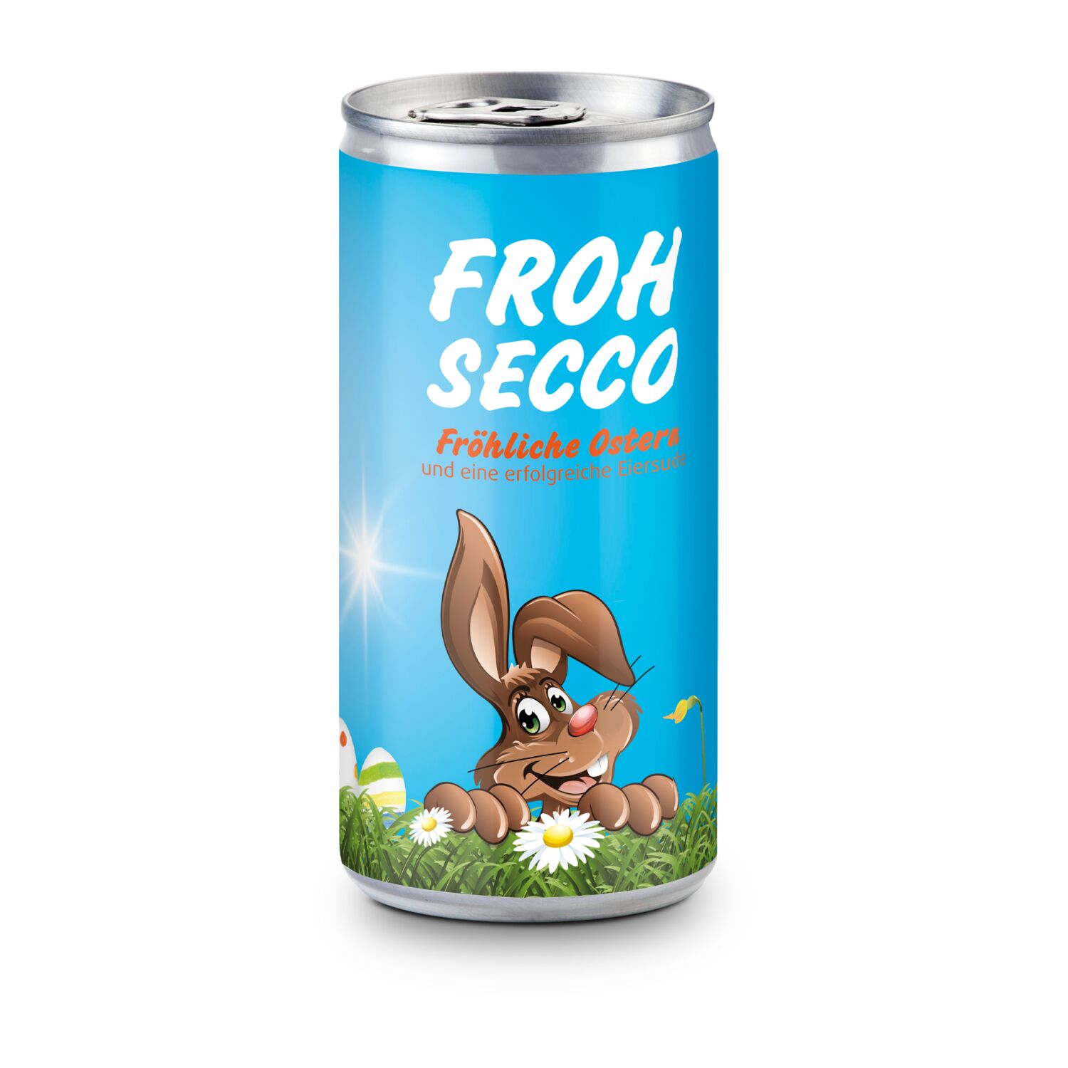 24 Secco Slimline Dosen (200 ml) für 24 Tage od. Menschen. Bereiten Sie Mitarbeitern, Kunden od. Geschäftspartnern eine prickelnde Osterzeit