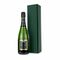 Unser Klassiker - Ein Champagner Pascal Lallement brut (0,75 l) - stilvoll verpackt in grüner Schmuckwelle.