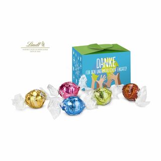 Geschenkartikel: Lindt süßes Danke, Pralinenschachtel mit Globus, 5 Lindorkugeln 2K1670c