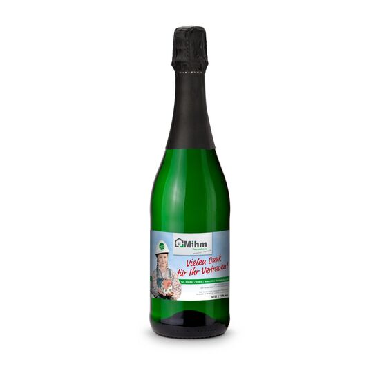 0,75 l trockenes Sekt Cuvée in grüner Flasche, Alkohol 11% Vol.
