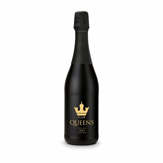 Sekt Cuvée - Flasche schwarz - Kapselfarbe Schwarz, 0,75 l 2K1904d