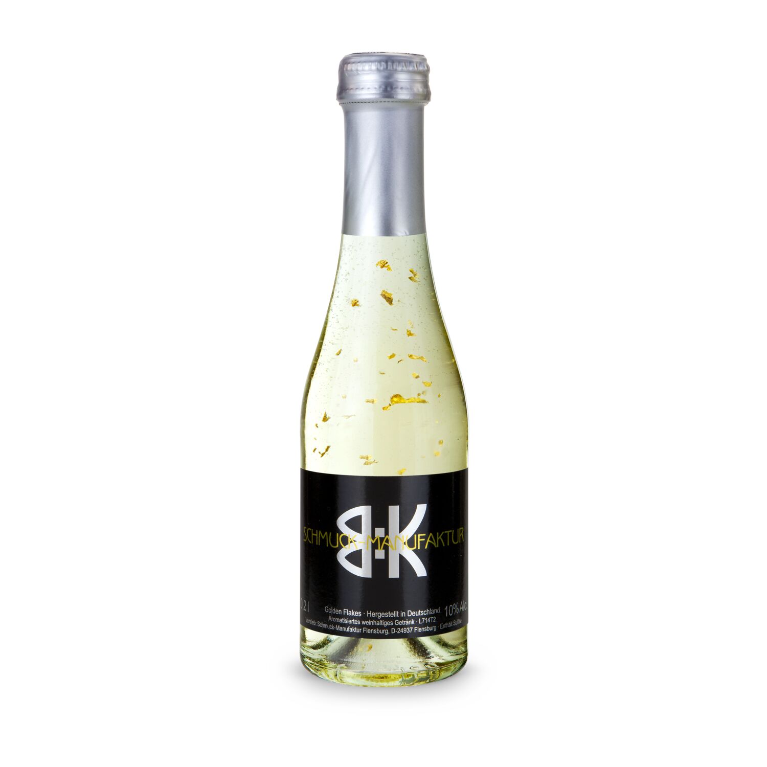 Piccolo Golden Flakes - Fl. klar - Kapsel silber, 0,2 l 2K1918b