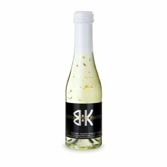 Piccolo Golden Flakes - Flasche klar - Kapsel weiß, 0,2 l 2K1918c