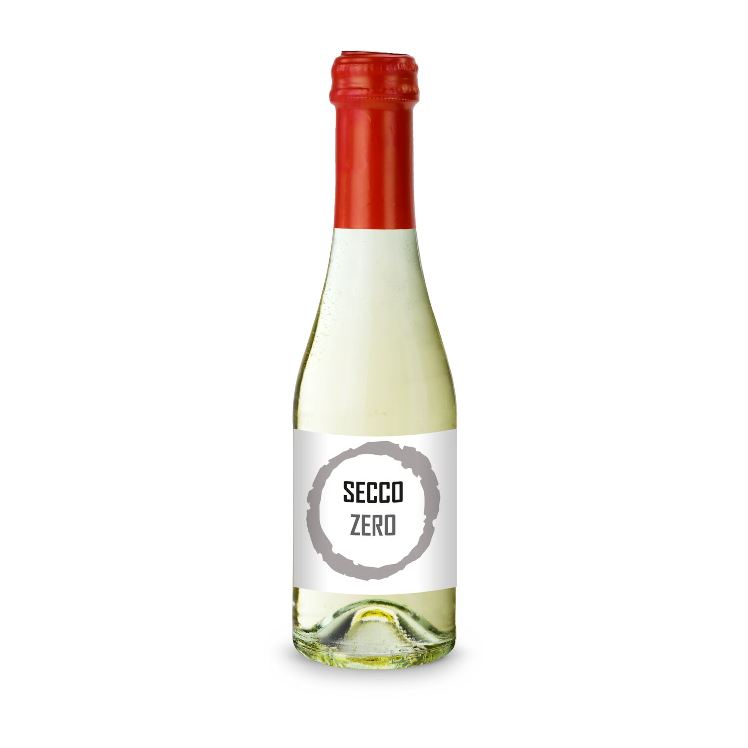 Secco ZERO, alkoholfrei - Flasche klar - Kapsel rot, 0,2 l 2K1939e