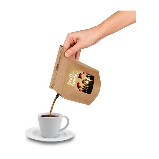Der beliebte Kaffee Brühbeutel, Coffeebrewer, im Deutschland-Design passend zu EMs, WMs, Olypmischen Spielen, etc.