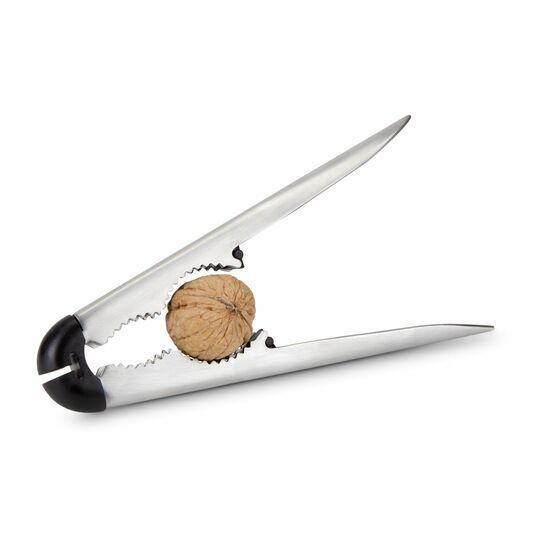 Eine Flasche französischen Rotwein Cabernet Sauvignon (0,75 l), 400 g Walnüsse und einen modernen ROMINOX® Nussknacker.