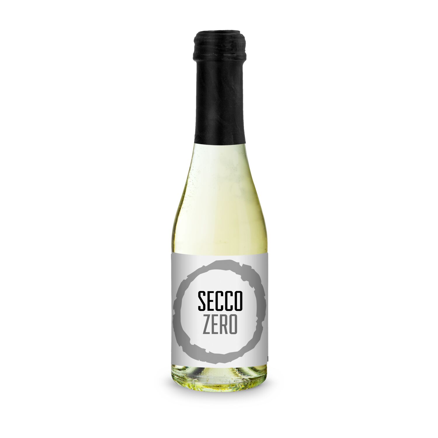 Eine edle Präsentation: alkoholfreier Secco (0,2 l), ROMOSCENT® Duftkerze und 4 goldene Lindt Lindorkugeln (je 12,5 g) in schwarzer Box