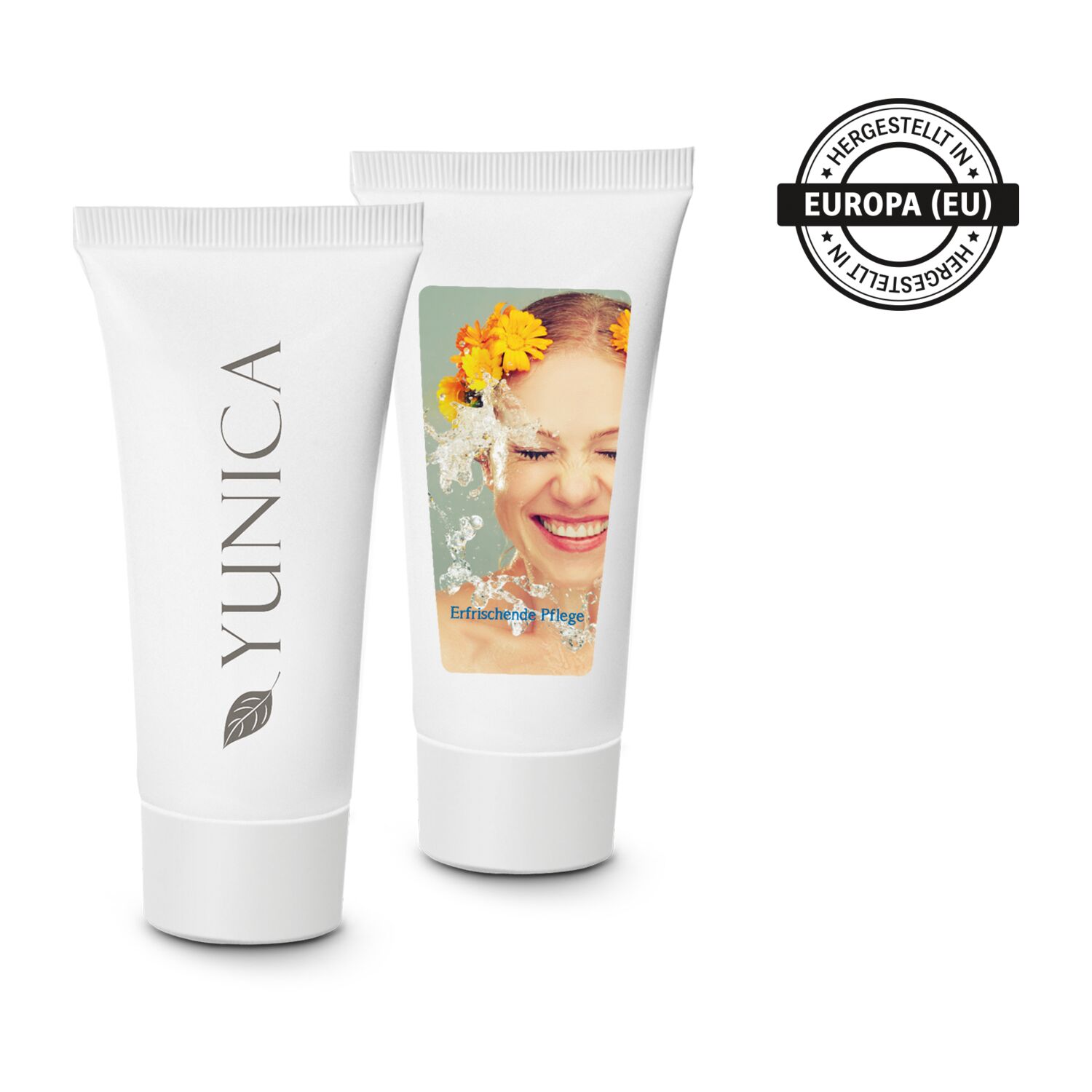 2 Tuben Duschgel Body & Hair Sensitiv (je 20 ml) liebevoll verpackt in einem grauen Säckchen mit weihnachtlichem Geschenkanhänger