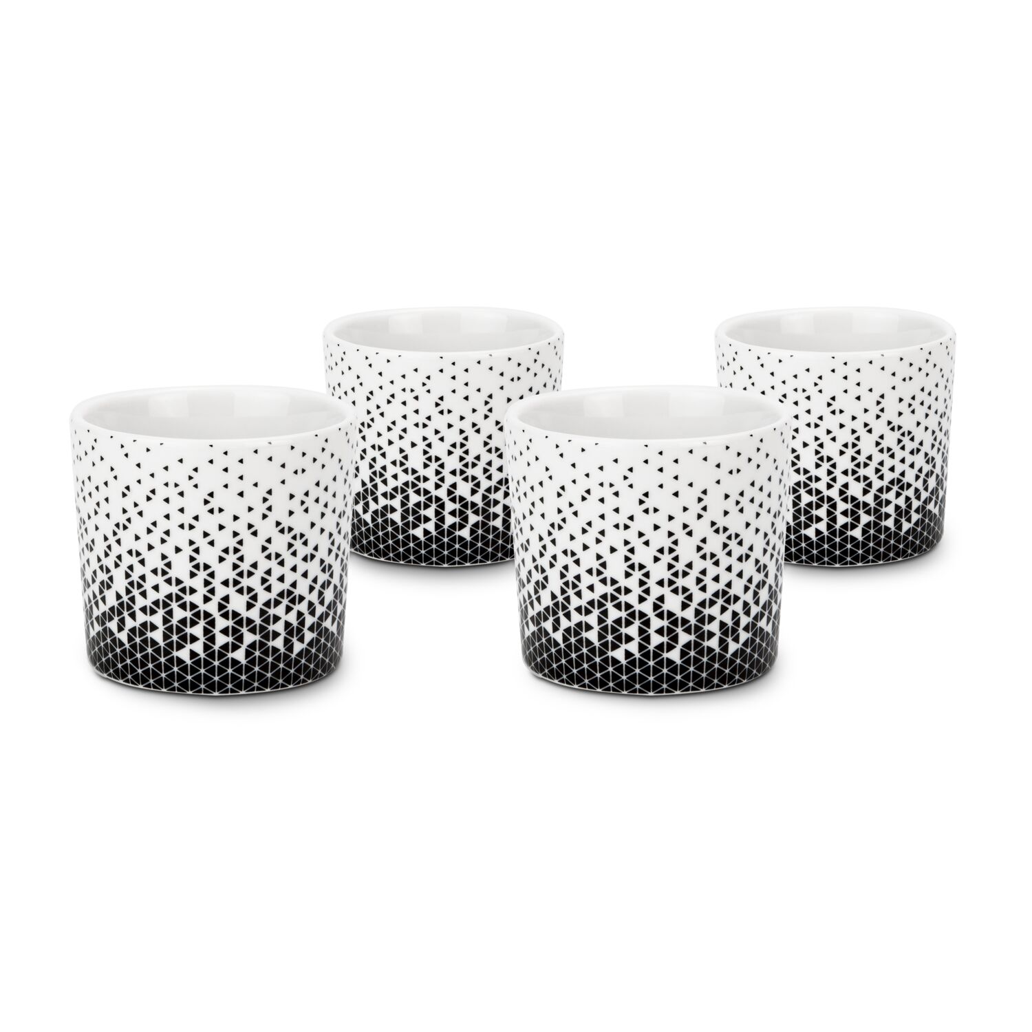 Das Set enthält 4 ROMINOX® Mini-Snackbecher aus Keramik und 4 verschiedene Dip-Mischungen.