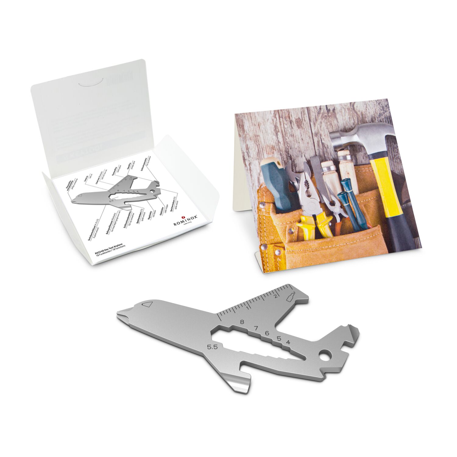 ROMINOX® Key Tool Airplane (18 Funktionen) Werkzeug 2K2101g