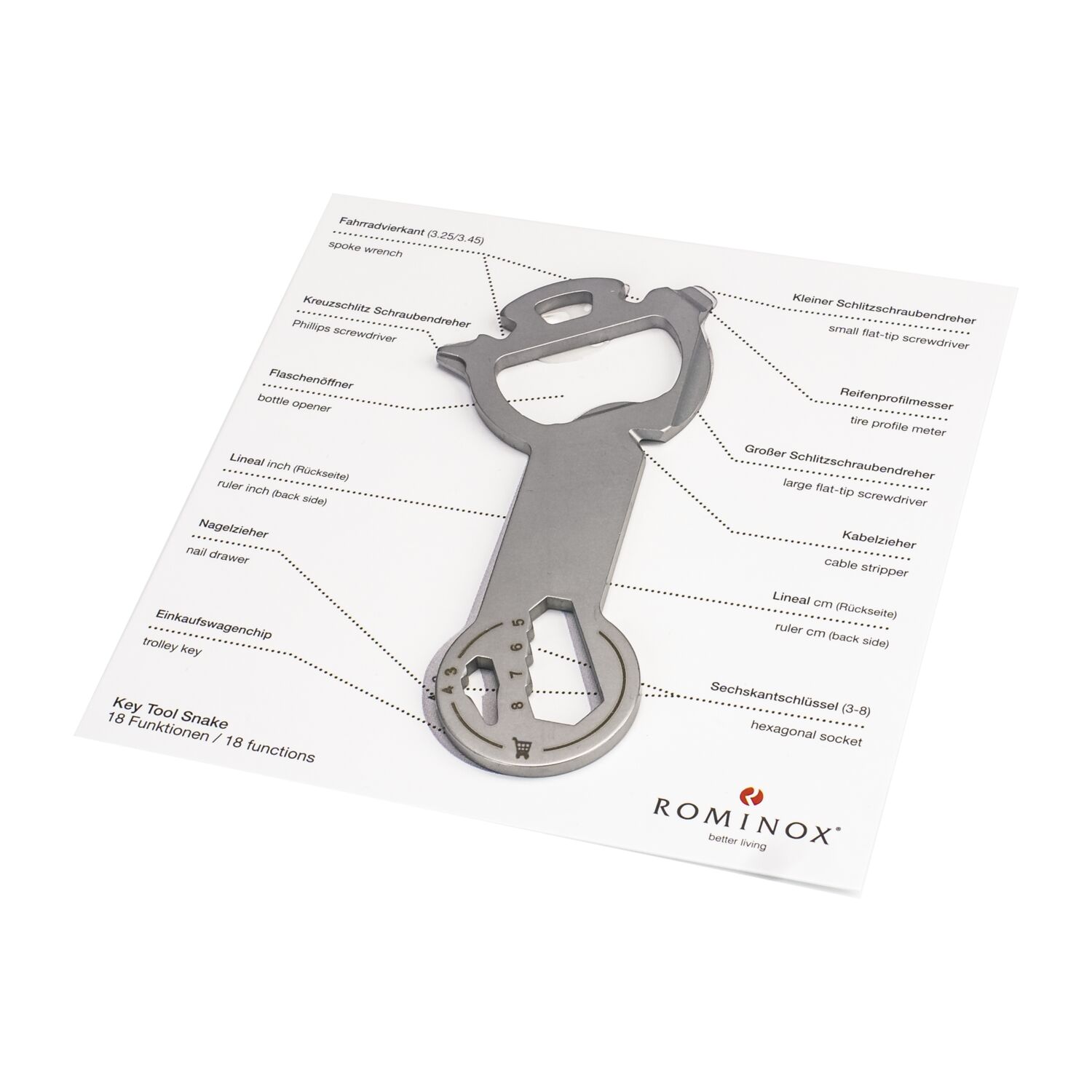 ROMINOX® Key Tool Snake (18 Funktionen) Merry Christmas 2K2102c