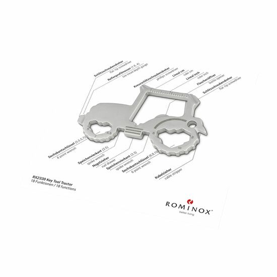 ROMINOX® Key Tool Tractor (18 Funktionen) Merry Christmas 2K2102q