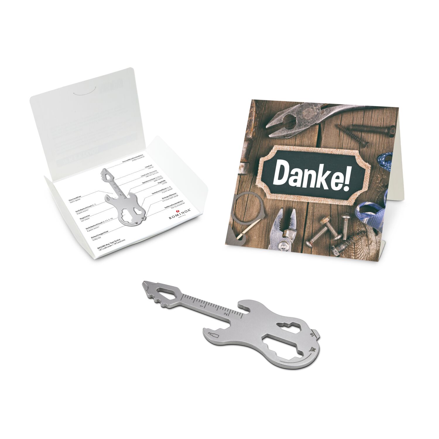 ROMINOX® Key Tool Guitar (19 Funktionen) Danke 2K2103k