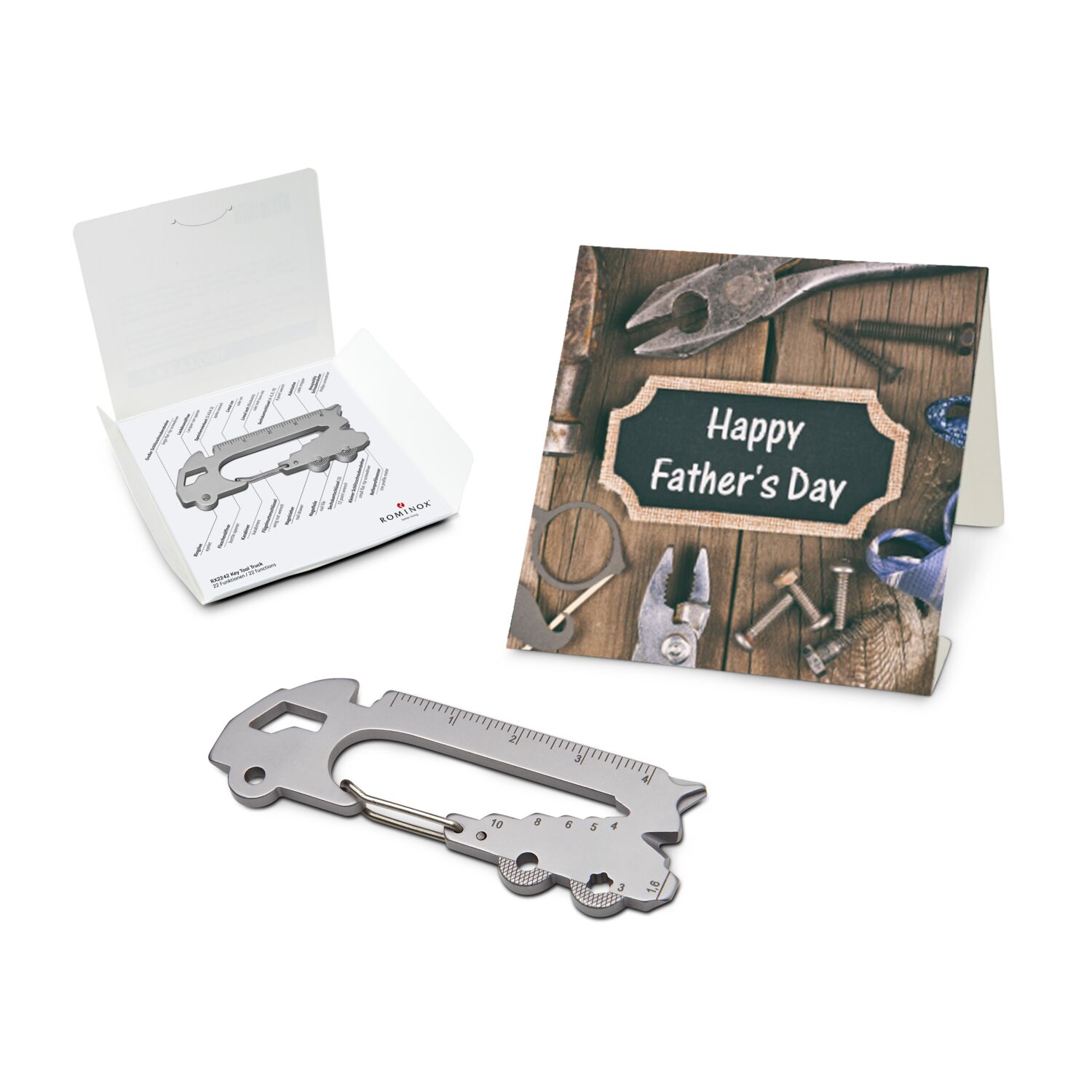 ROMINOX® Key Tool Truck (22 Funktionen) Happy Father's Day 2K2104a