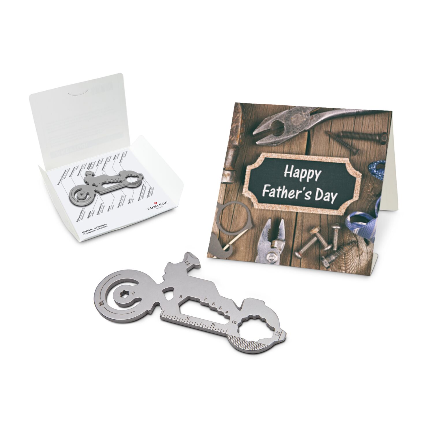ROMINOX® Key Tool Motorbike (21 Funktionen) Happy Father's Day 2K2104d