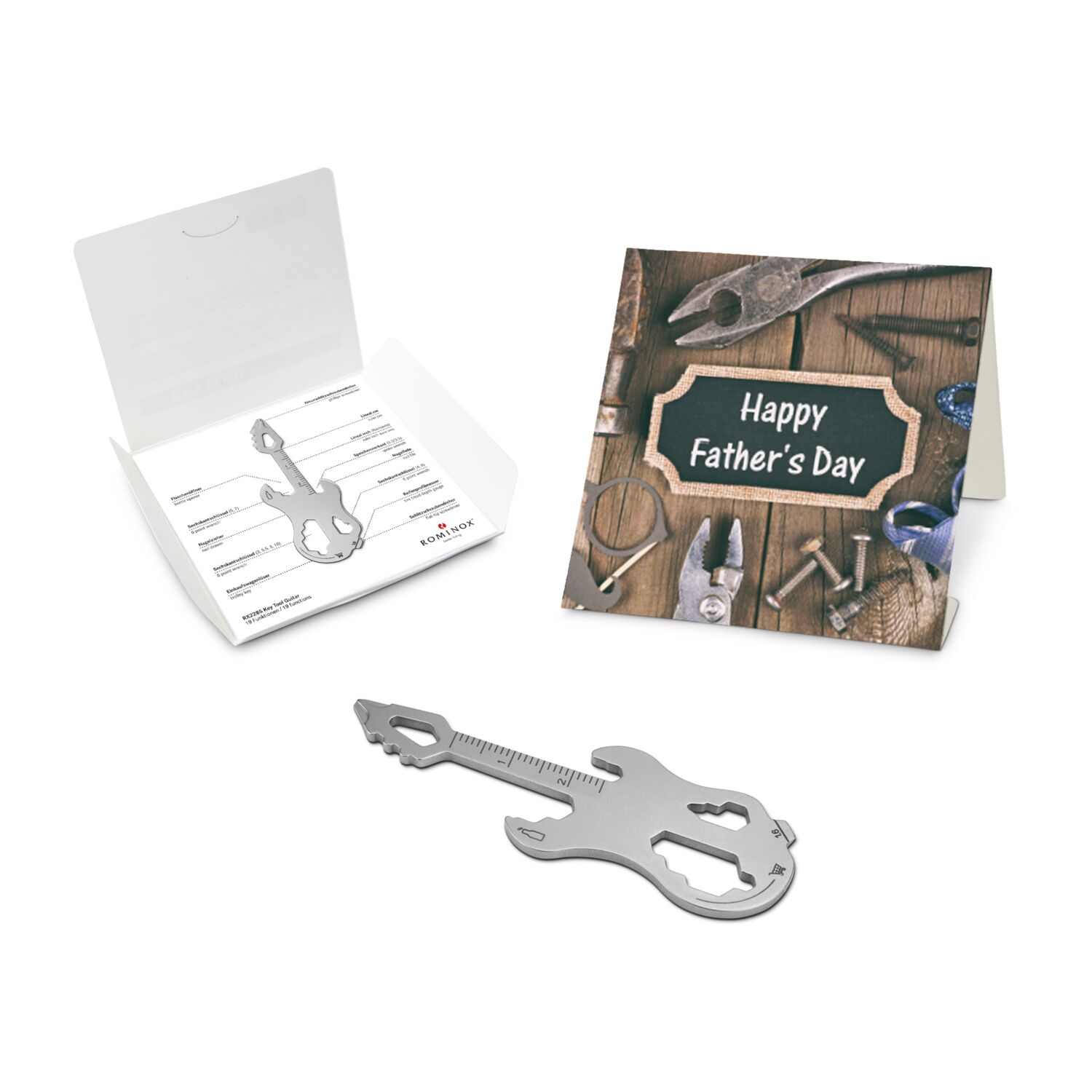 ROMINOX® Key Tool Guitar (19 Funktionen) Happy Father's Day 2K2104k