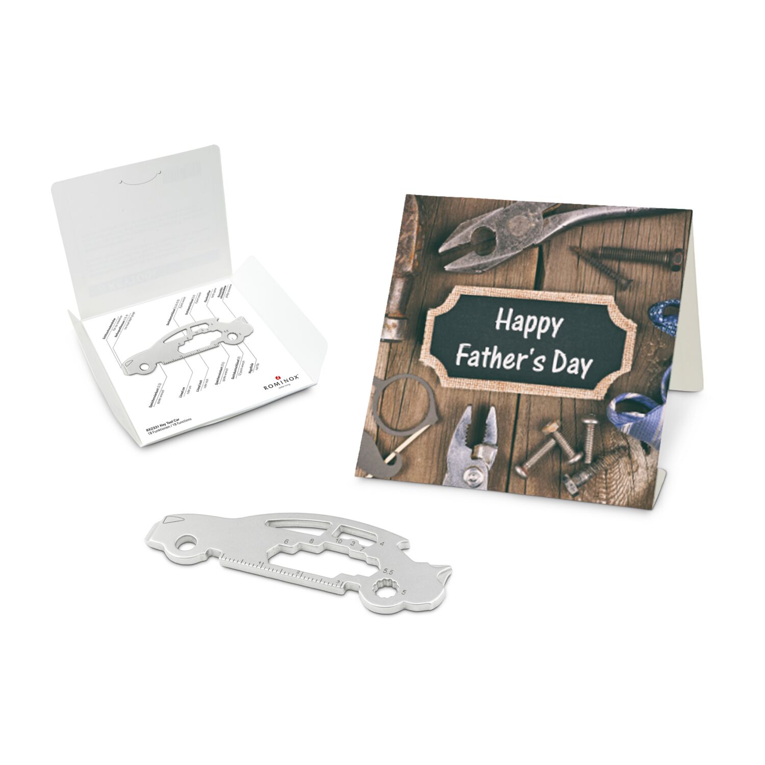 ROMINOX® Key Tool Car/Auto (18 Funktionen) Happy Father's Day 2K2104p