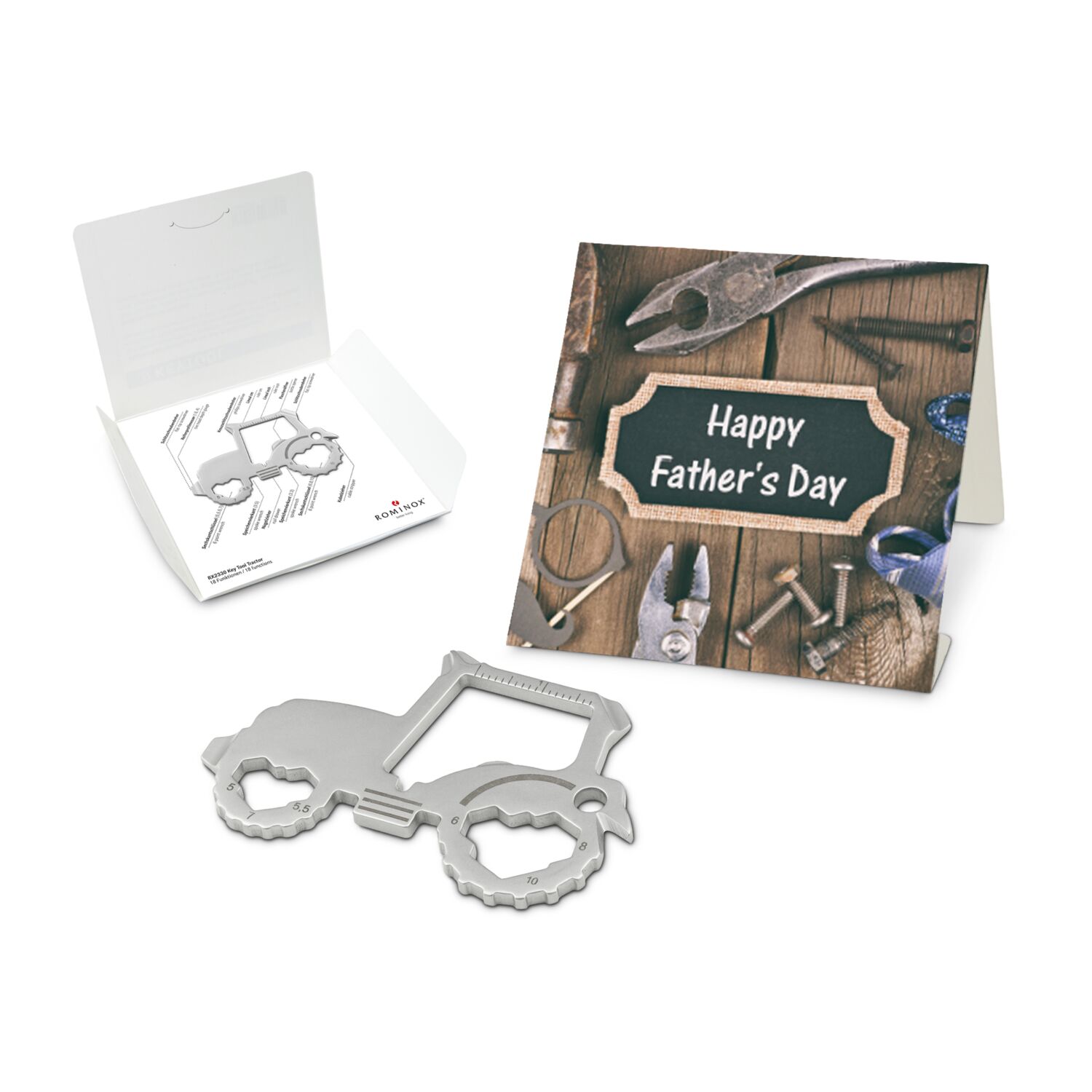 ROMINOX® Key Tool Tractor (18 Funktionen) Happy Father's Day 2K2104q