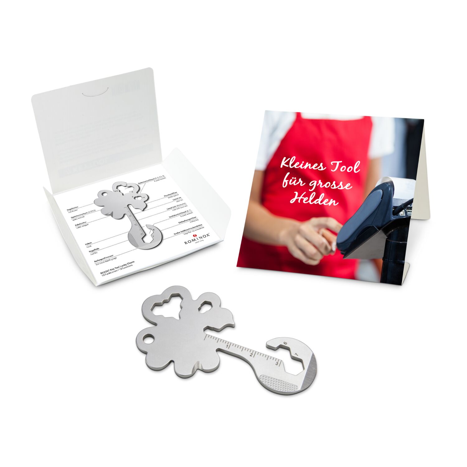 ROMINOX® Key Tool Lucky Charm (19 Funktionen) Große Helden (Einzelhandel) 2K2105m