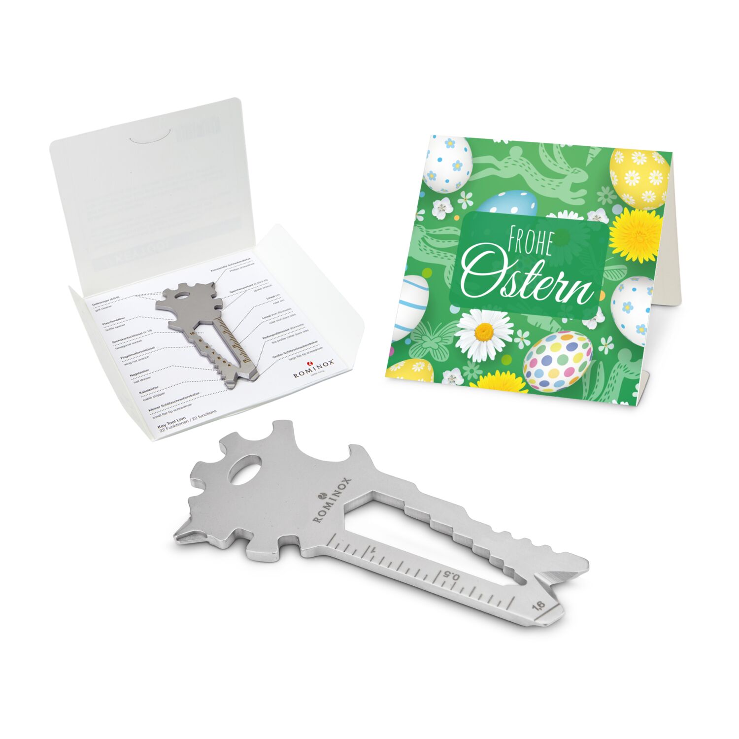 ROMINOX® Key Tool Lion (22 Funktionen) Frohe Ostern 2K2110b