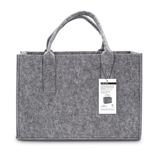 Mikroflauschdecke in Beige, ROMOSCENT® Aromakerze Blackberry verpackt in einer veganen ROMINOX® Filztasche aus 100% recyceltem PET.