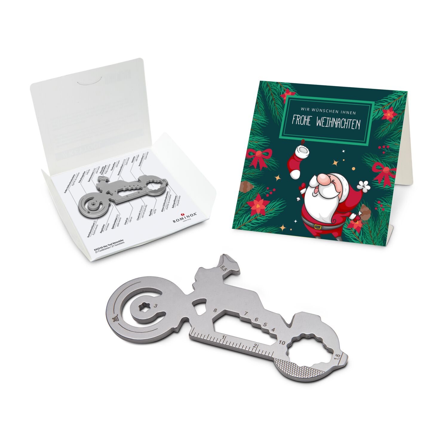 ROMINOX® Key Tool Motorbike (21 Funktionen) Frohe Weihnachten 2K2201d