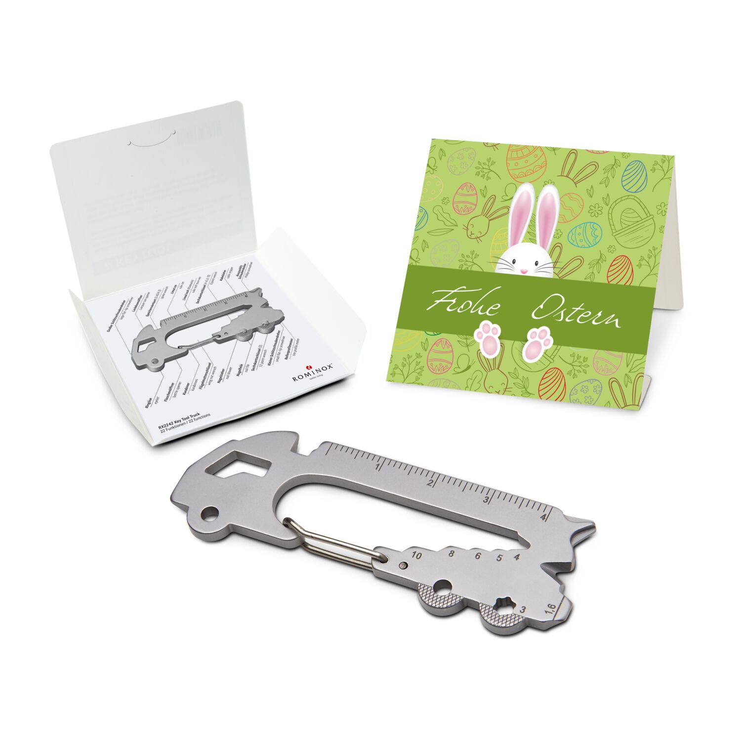 ROMINOX® Key Tool Truck (22 Funktionen) Frohe Ostern Hase 2K2202a