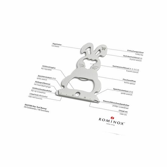 ROMINOX® Key Tool Bunny (16 Funktionen) Frohe Ostern Hase 2K2202o