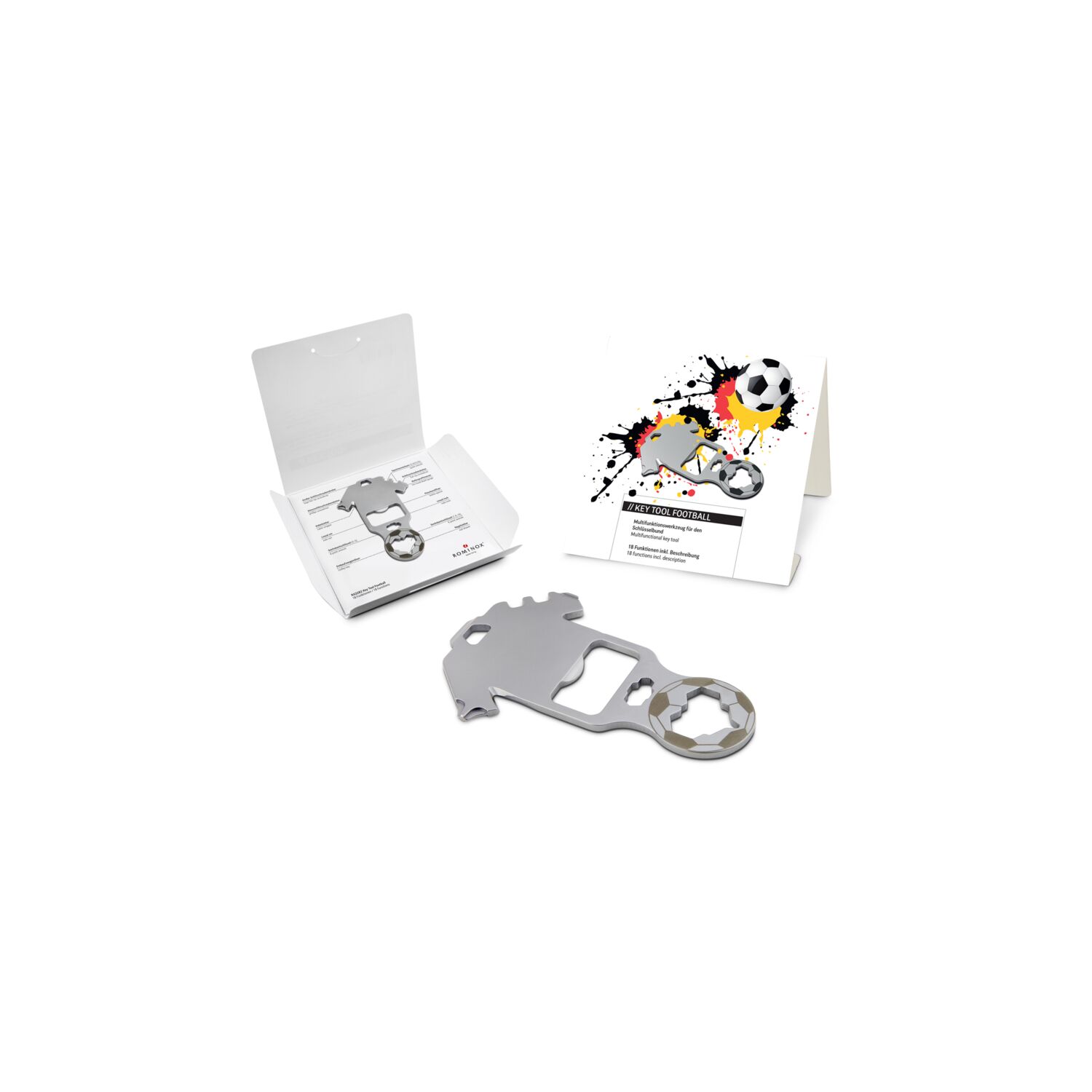 ROMINOX® Key Tool Football (18 Funktionen) Deutschland Fußballfan 2K2203h