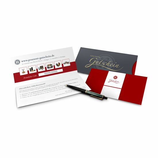 Treffen Sie garantiert den richtigen Geschmack des Beschenkten! Geschenkgutschein zur einfachen Online Einlösung.