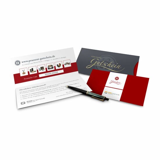 Geschenkgutschein Rot in Holzkiste, 10 € für Präsent-, Lifestyle- und Wellnessartikel 2K9110