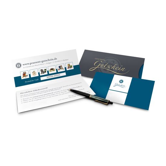 Treffen Sie garantiert den richtigen Geschmack des Beschenkten! Geschenkgutschein im Holzkästchen zur einfachen Online Einlösung.