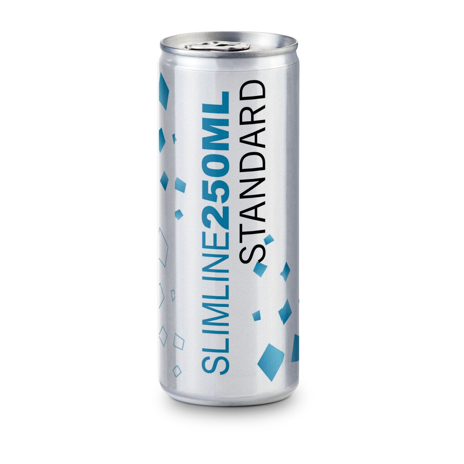 Latte Macchiato aus teilentrahmter Milch, Magermilch und Bohnenkaffee (45 mg Koffein / 100 ml), Slimline Dose 0,25 l in Silber mit Folien-Etikett