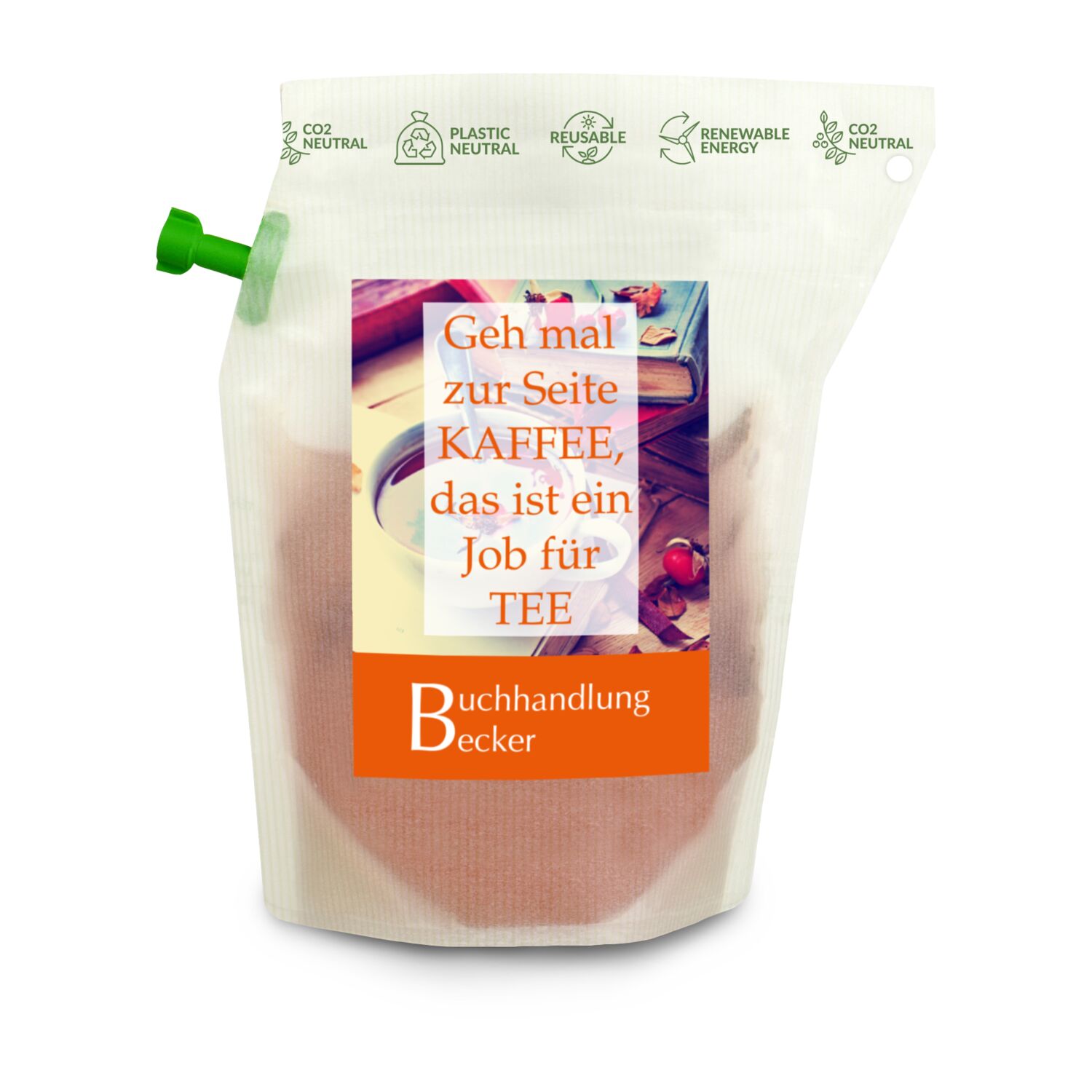 Werbe-Tee Tasty Berry, wiederverwendbarer Brühbeutel 2P072