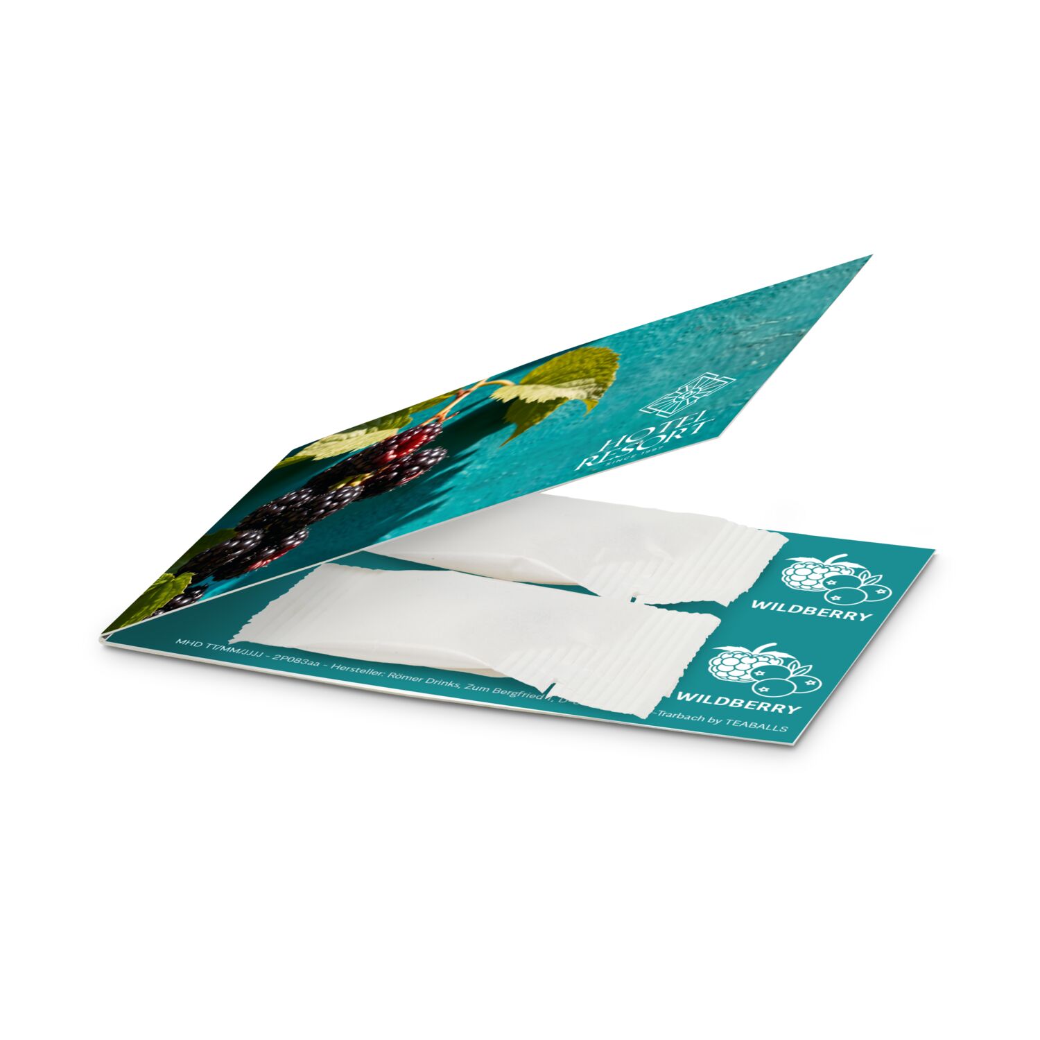 2 Sachets Promo Drops by TEABALLS (2x 6-8 Drops Ihrer Wunschsorte für bis zu 1 L) in individueller Klappkarte