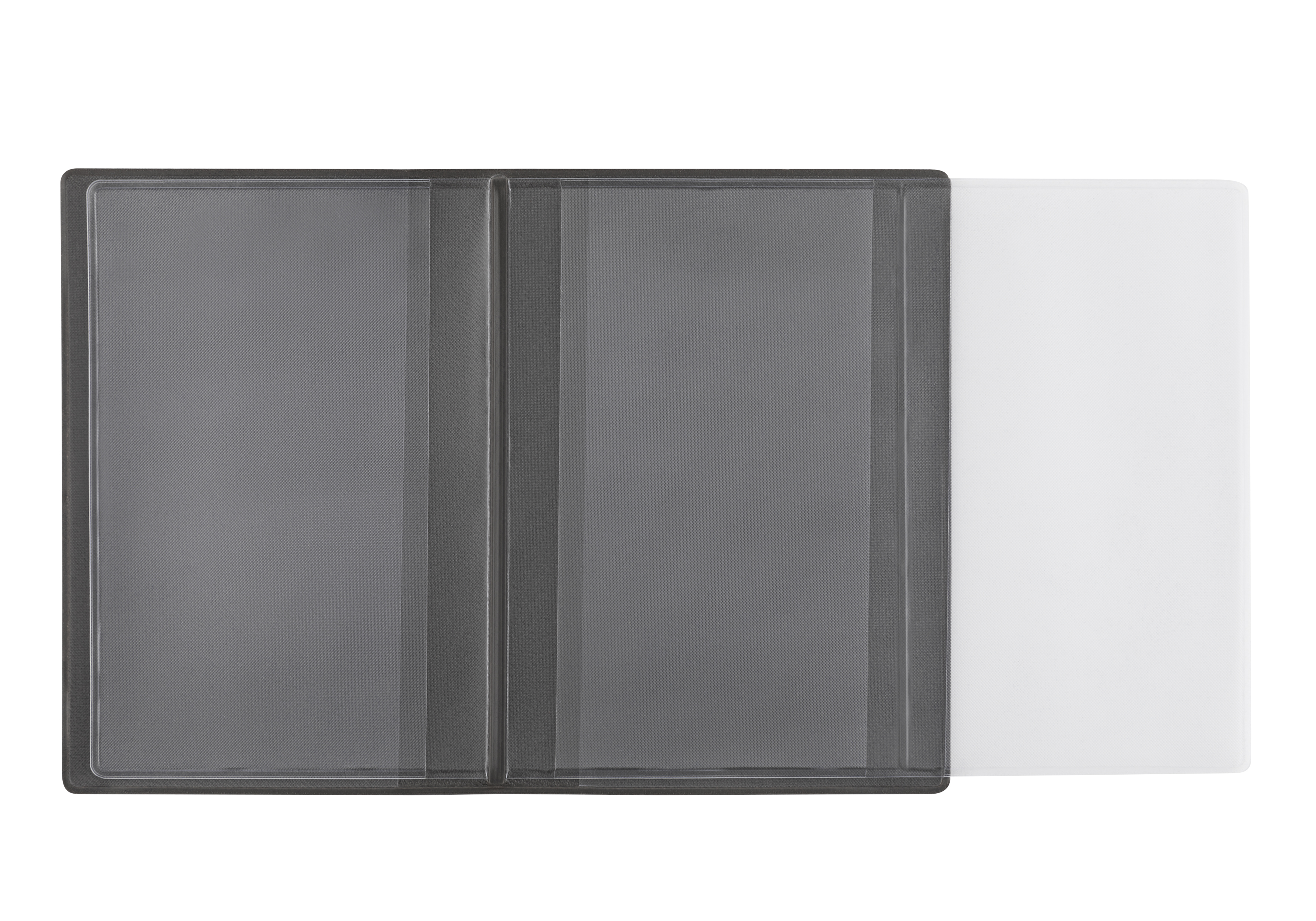 CreativDesign® Ausweistasche "5-fach" Veloursfolie grau neu