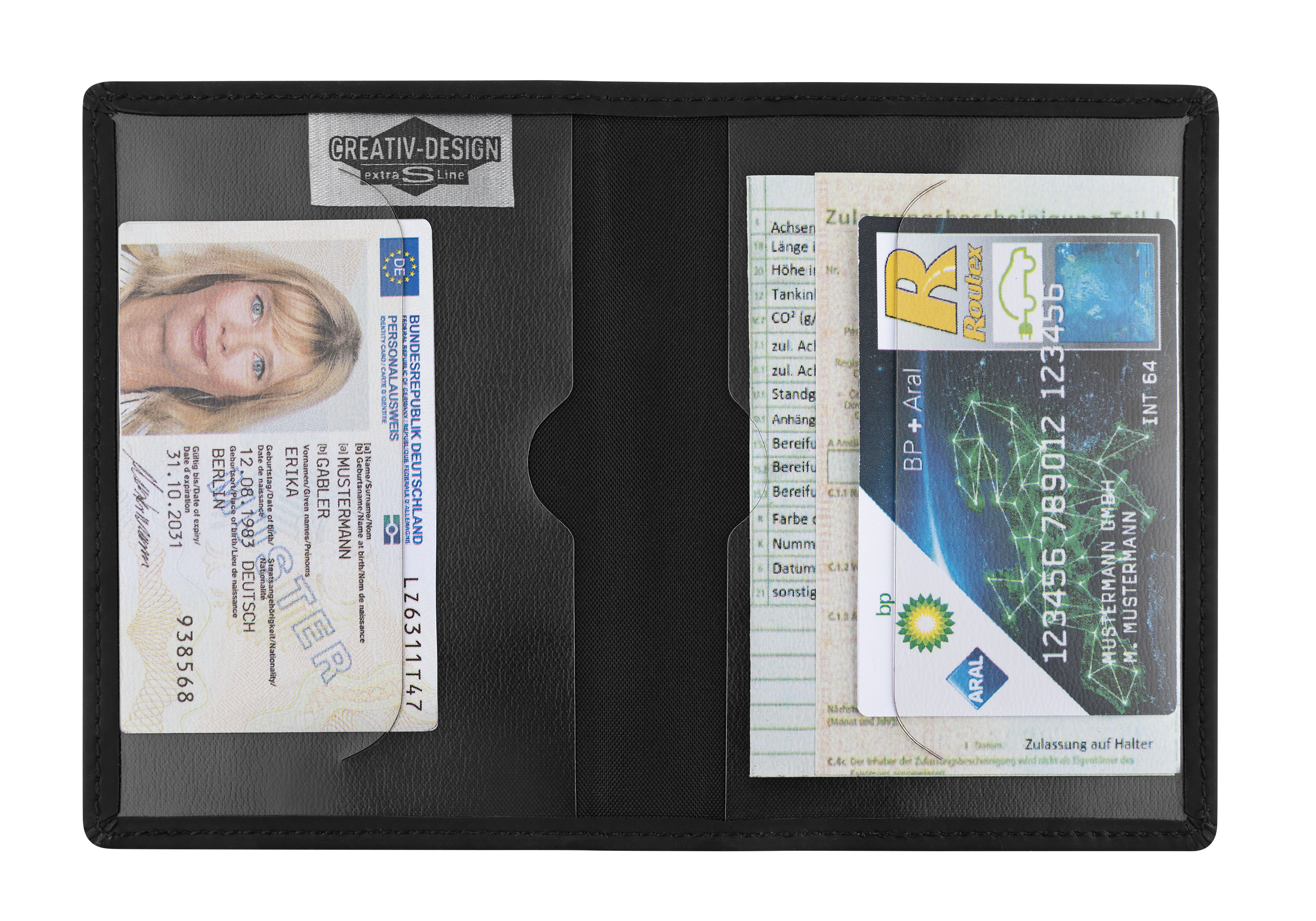 Blackmaxx® Kunstleder Führerscheintasche "EcoCraftPlus"